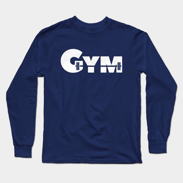 Cool Gym Barbell T-Shirt Long Sleeve T-Shirt by happinessinatee